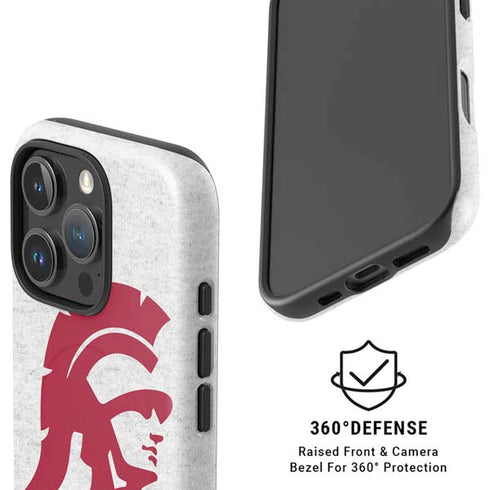 University of Southern California USC Grey Trojan Mascot iPhone 16 Pro Magsafe Impact Case